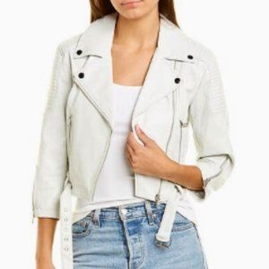 NWT Piper & Jane Cropped Leather Moto Jacket L